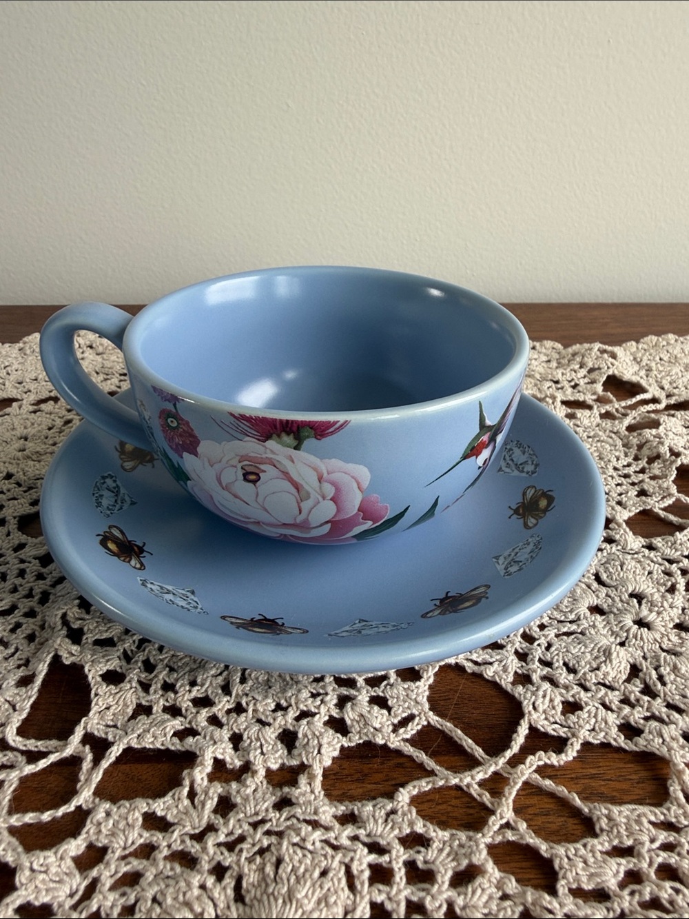 Bridgerton x Sue Tsai Teapot for One Tea Set‎ Blue Floral Hummingbird - Picture 5 of 8
